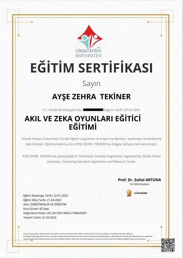 Ayşe T. — çalışma 3