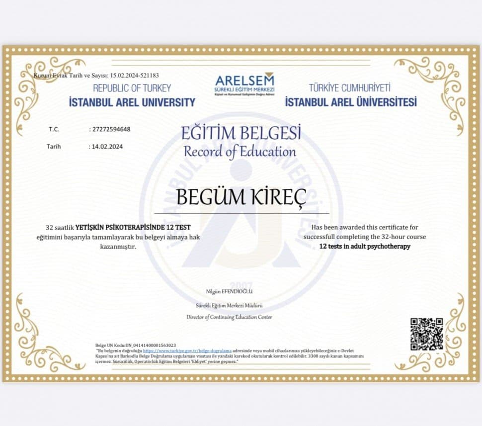 Begüm K. — çalışma 1