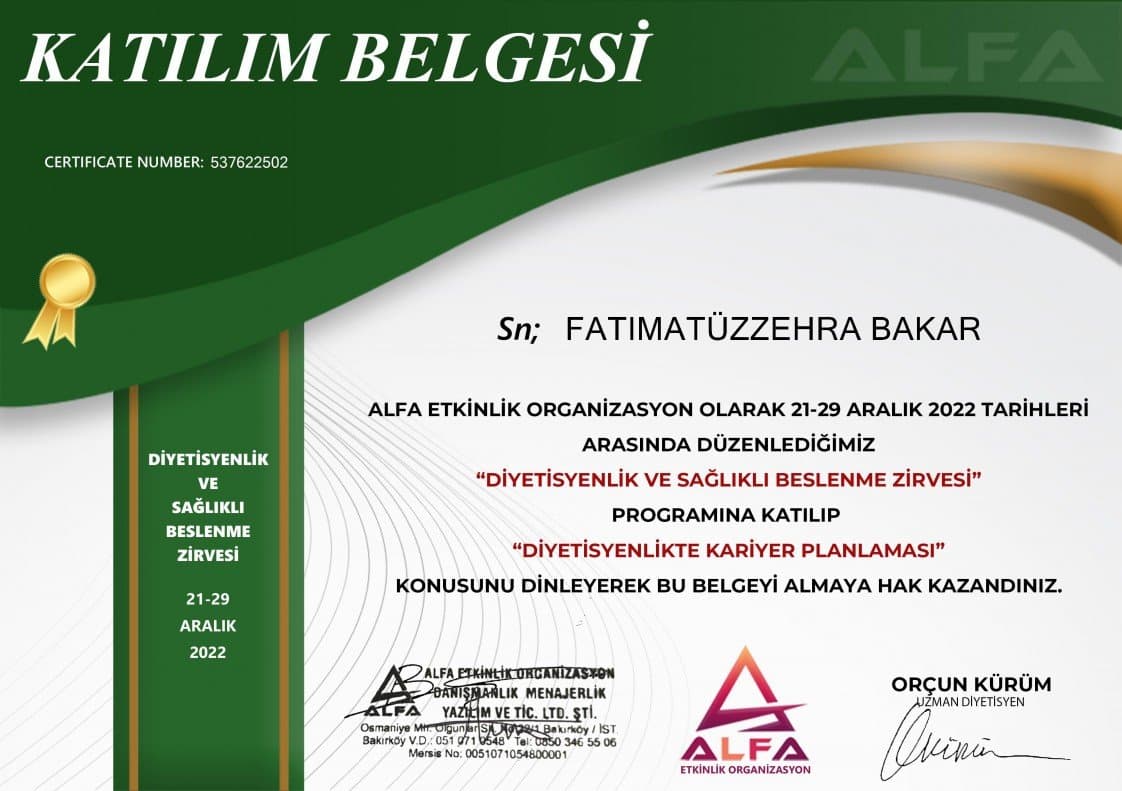 Diyetisyen B. — çalışma 5
