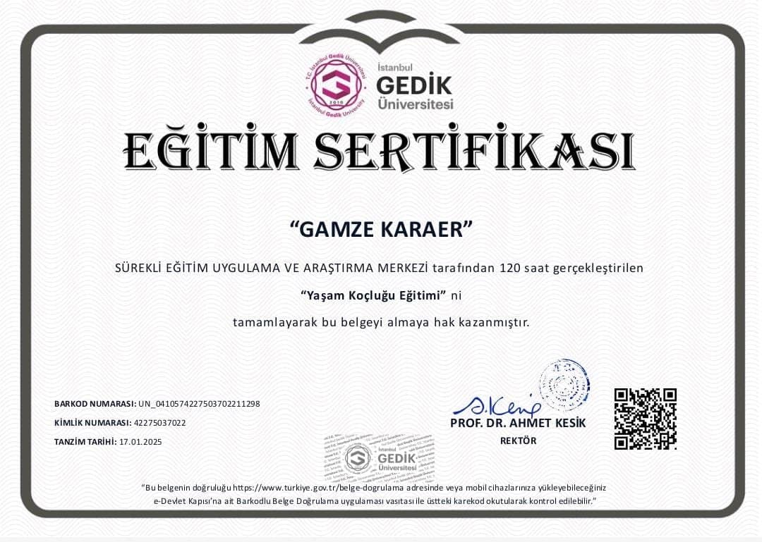 Gamze K. — çalışma 1
