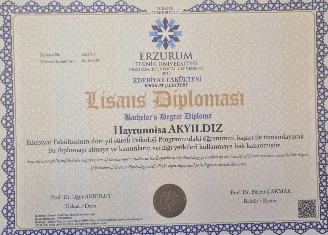 Hayrunnisa A. — çalışma 1