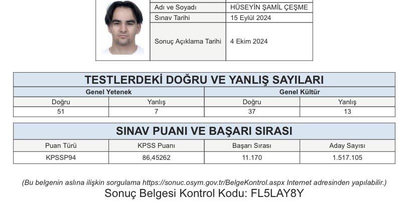 Hüseyin Ç. — çalışma 1