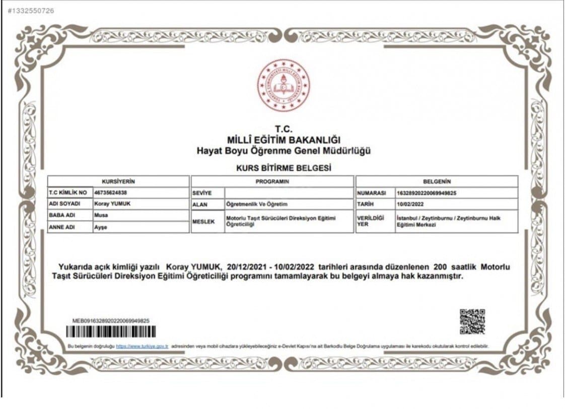 Koray Y. — çalışma 1