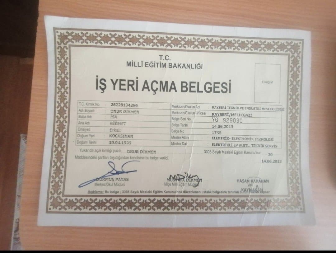 Onur D. — çalışma 1