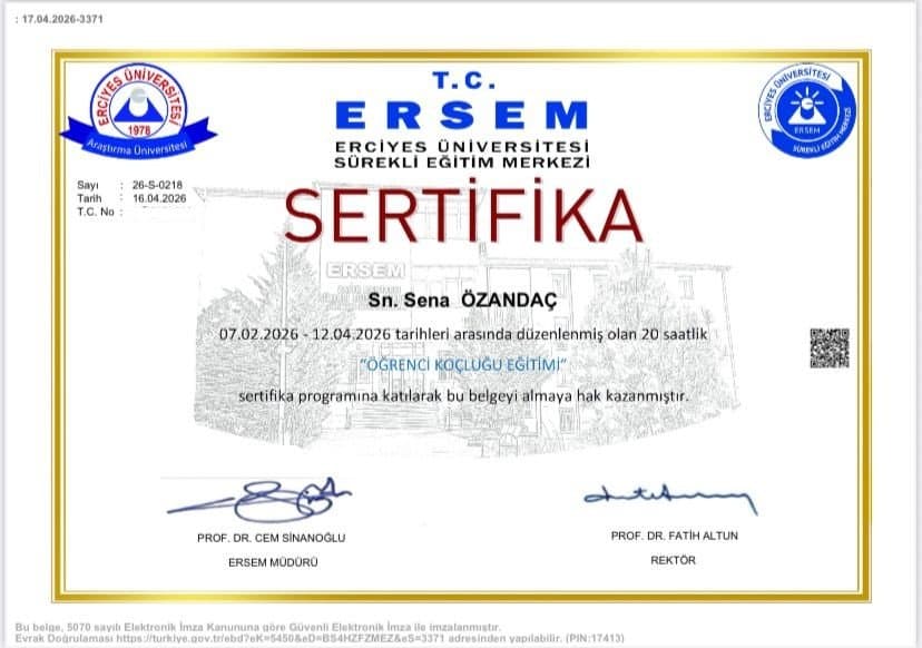 Sena Ö. — çalışma 1