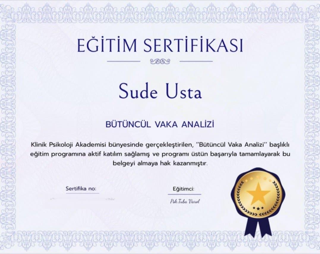 Sude U. — çalışma 3