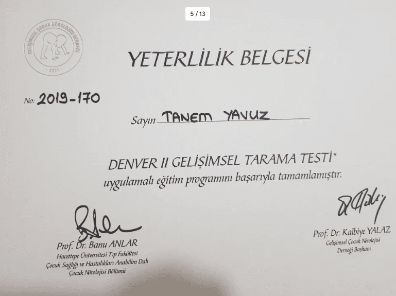 Tanem U. — çalışma 7
