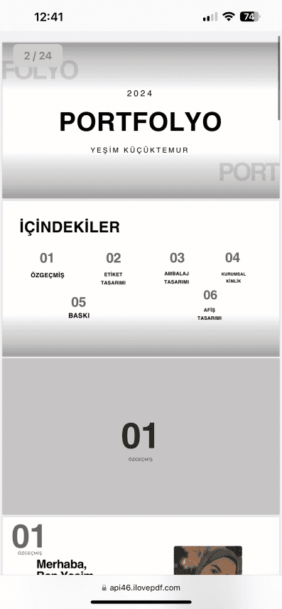 Yeşim Y. — çalışma 1