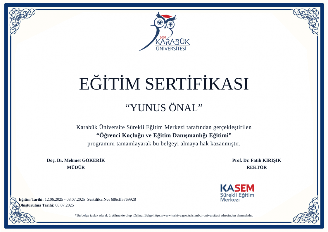 Yunus Ö. — çalışma 1