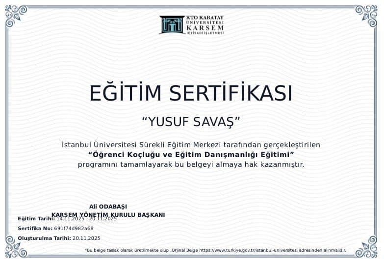 Yusuf S. — çalışma 1