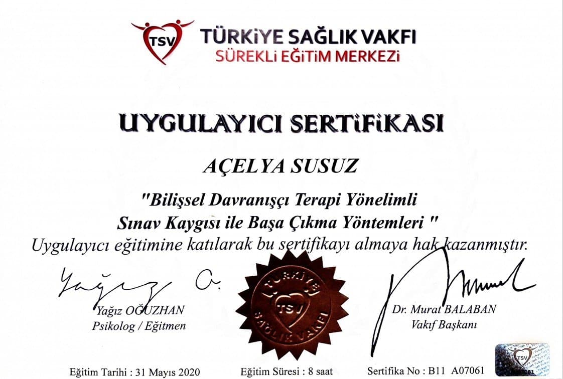 Açelya S. — çalışma 3