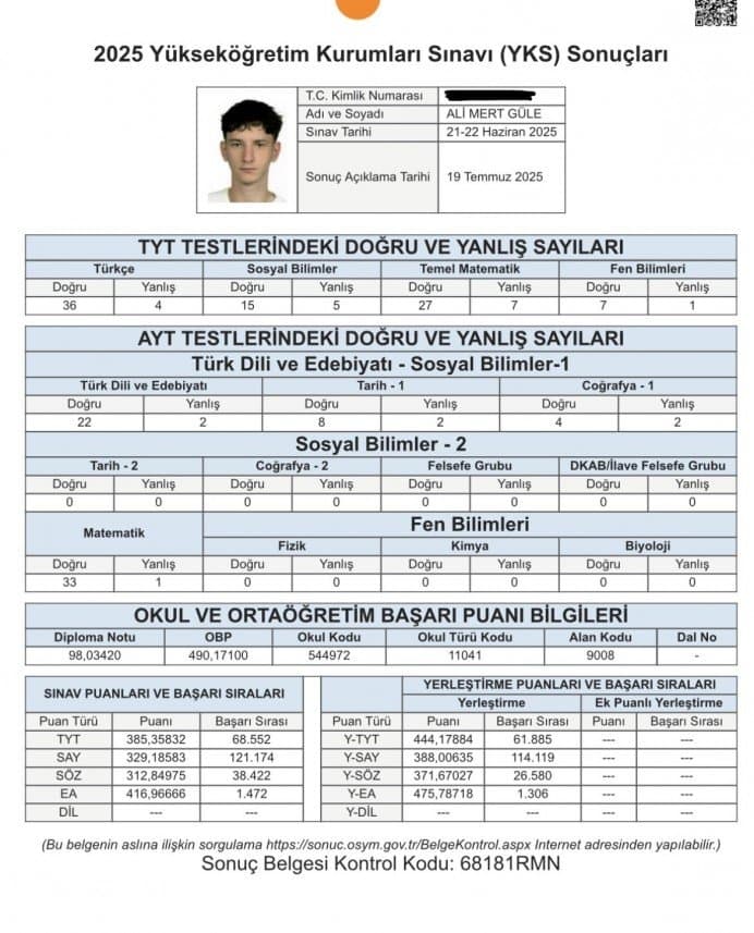 Ali G. — çalışma 1