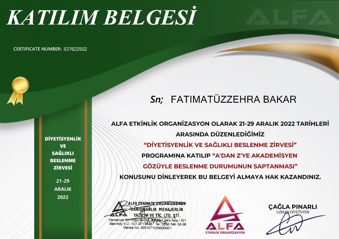 Diyetisyen B. — çalışma 1