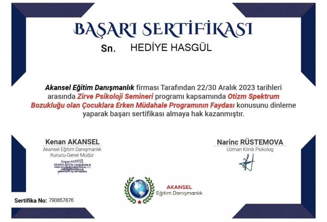 Hediye H. — çalışma 3