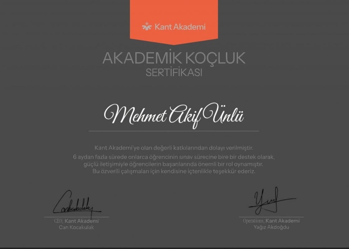 Mehmet Ü. — çalışma 1