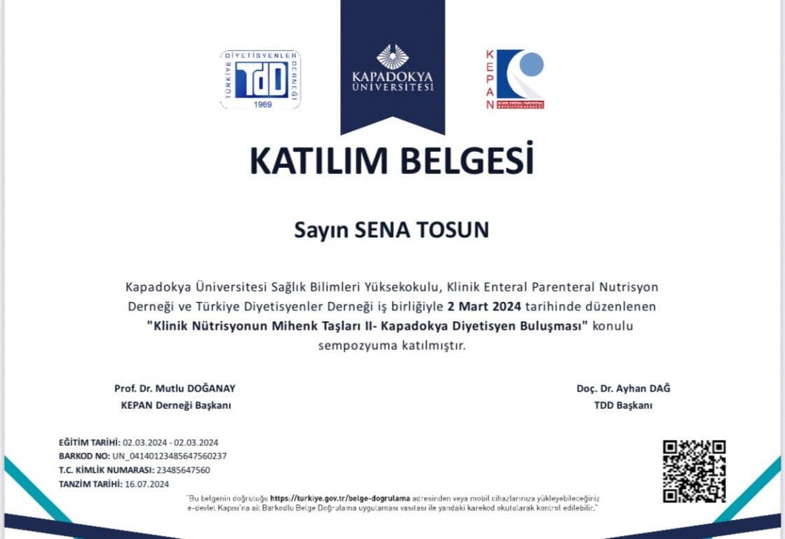 Sena T. — çalışma 1