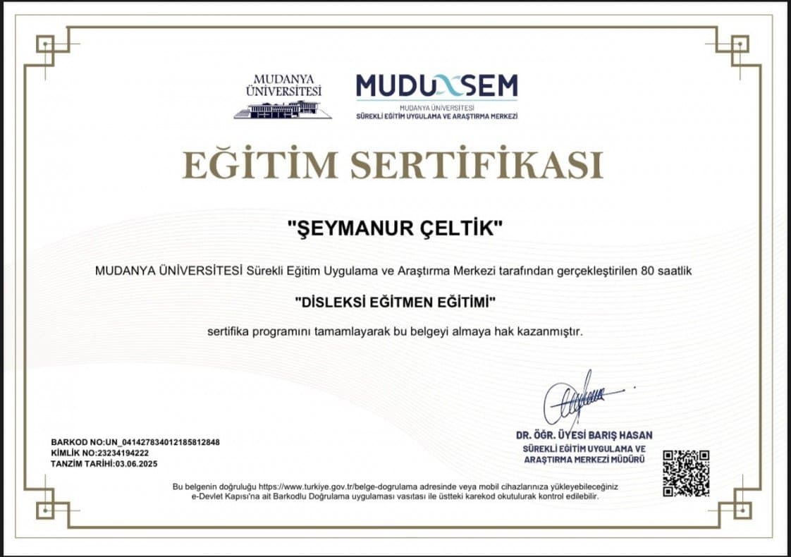 Şeymanur Ç. — çalışma 1