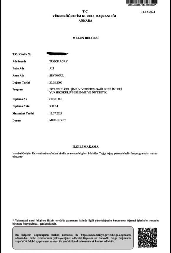 Tuğçe A. — çalışma 1