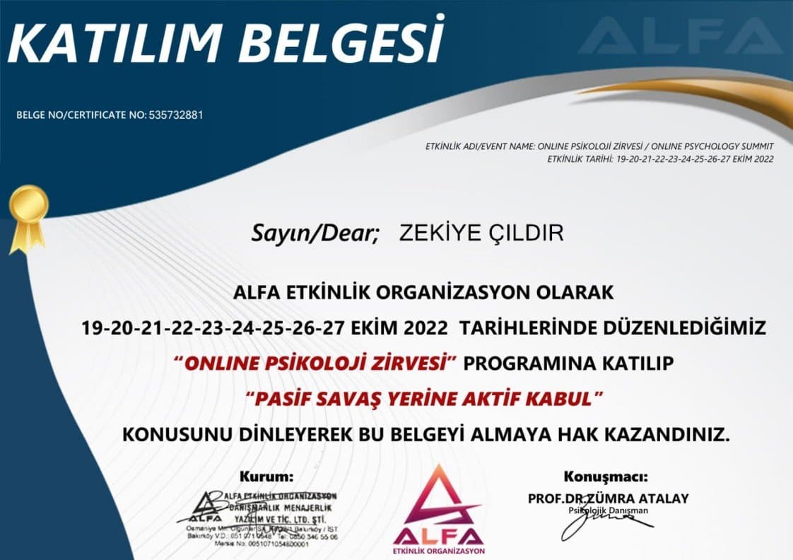 Zekiye Ç. — çalışma 7