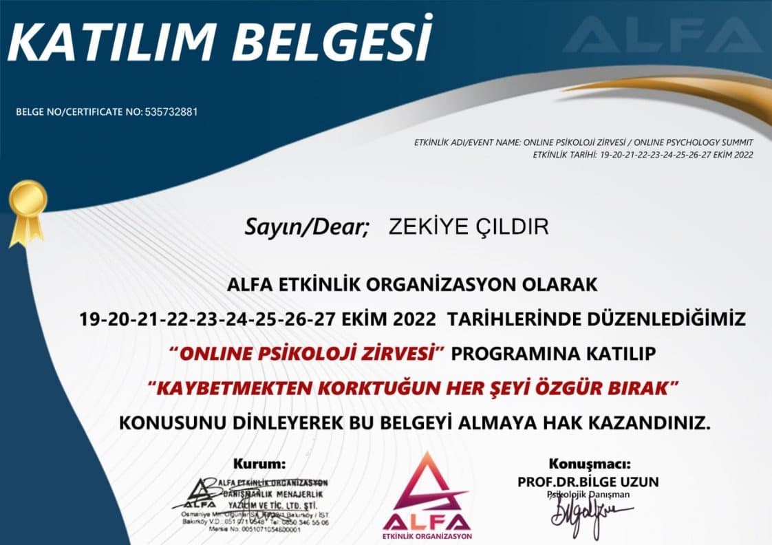 Zekiye Ç. — çalışma 5