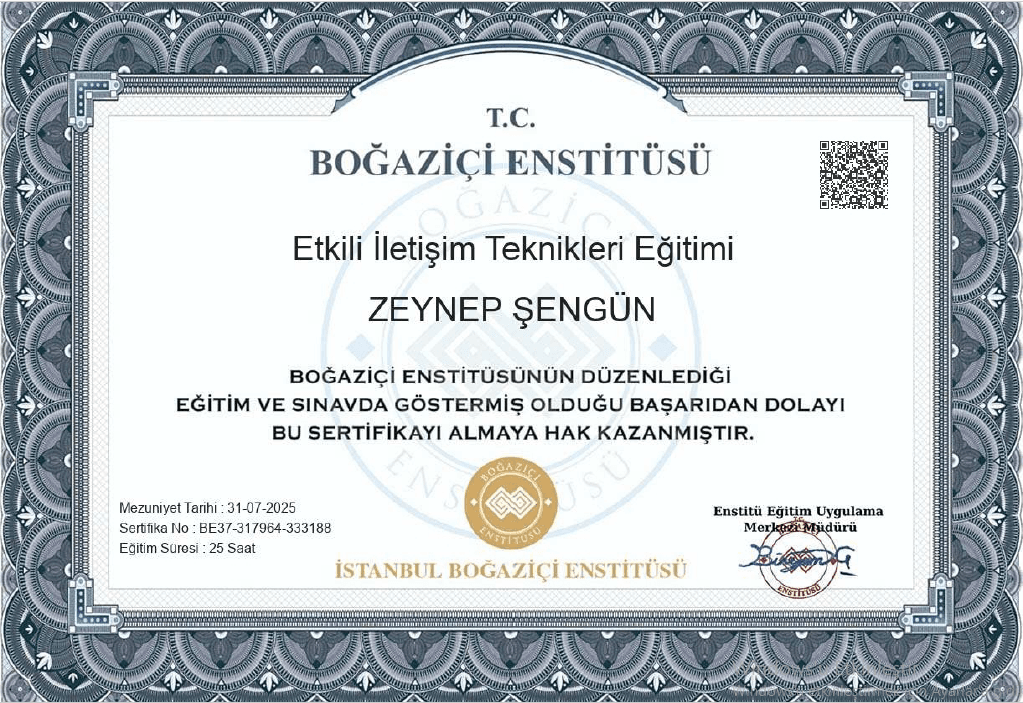 Zeynep Ş. — çalışma 6