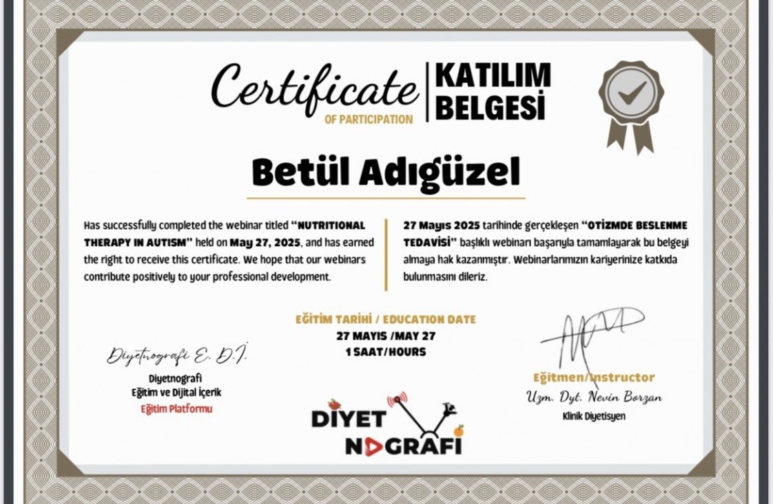 Diyetisyen Betül Adıgüzel