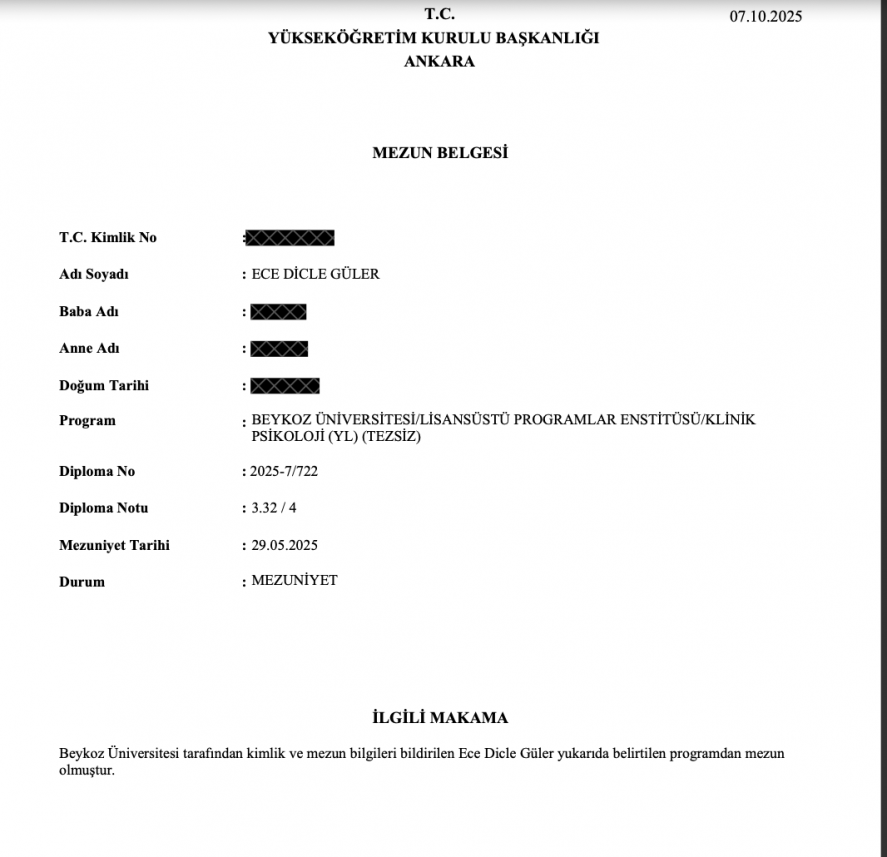 Klinik Psk. Ece Dicle Güler