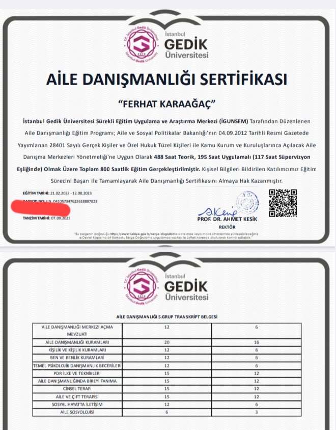 Uzman Psikolog Ferhat Karaağaç