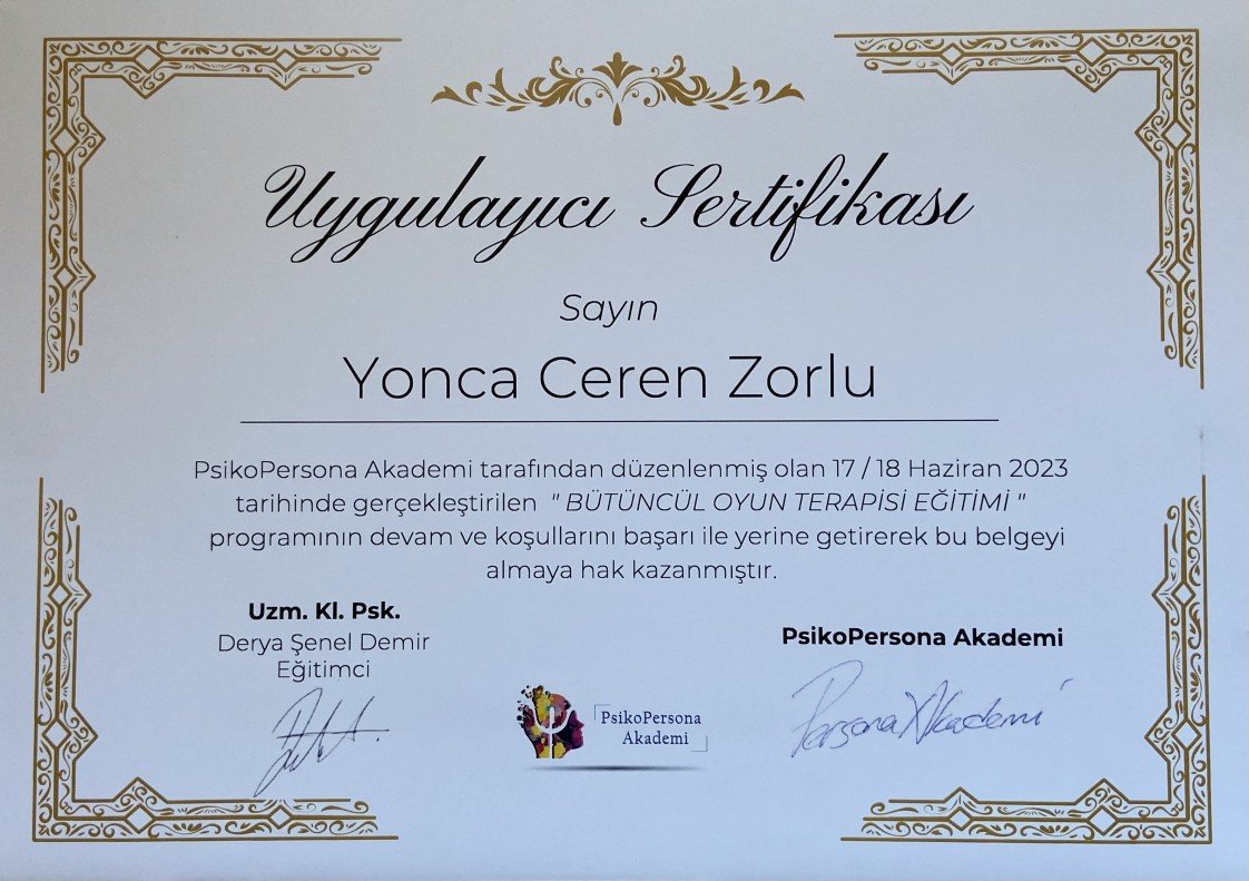 Klinik Psk. Yonca Ceren Zorlu