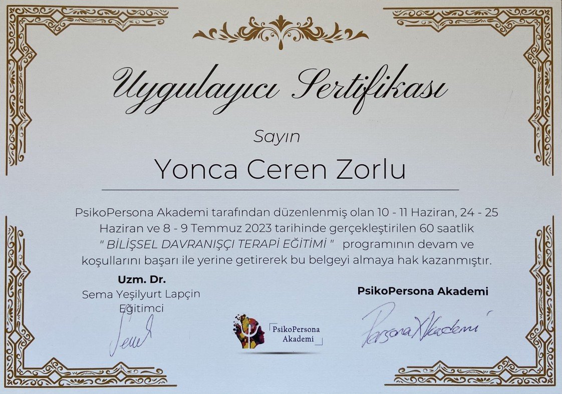 Klinik Psk. Yonca Ceren Zorlu