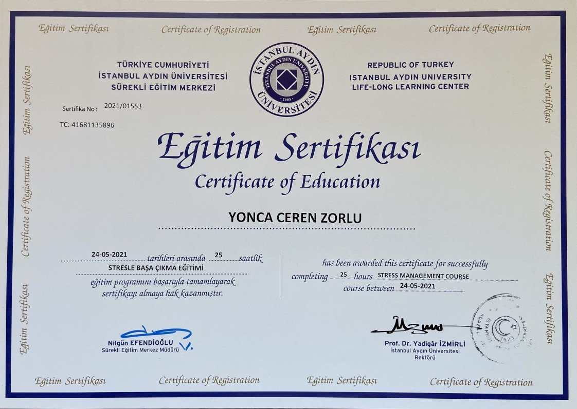 Klinik Psk. Yonca Ceren Zorlu