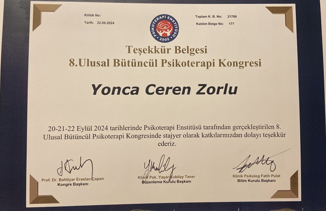 Klinik Psk. Yonca Ceren Zorlu