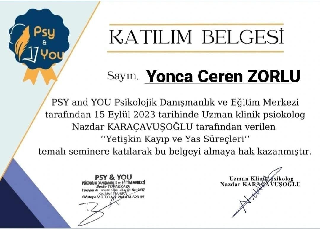 Klinik Psk. Yonca Ceren Zorlu