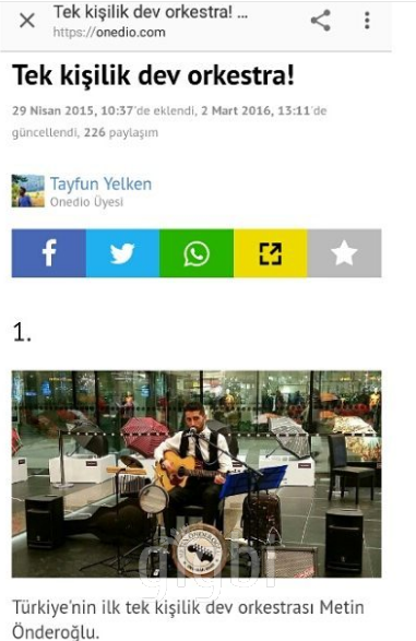 Metin Önderoğlu One Man Band