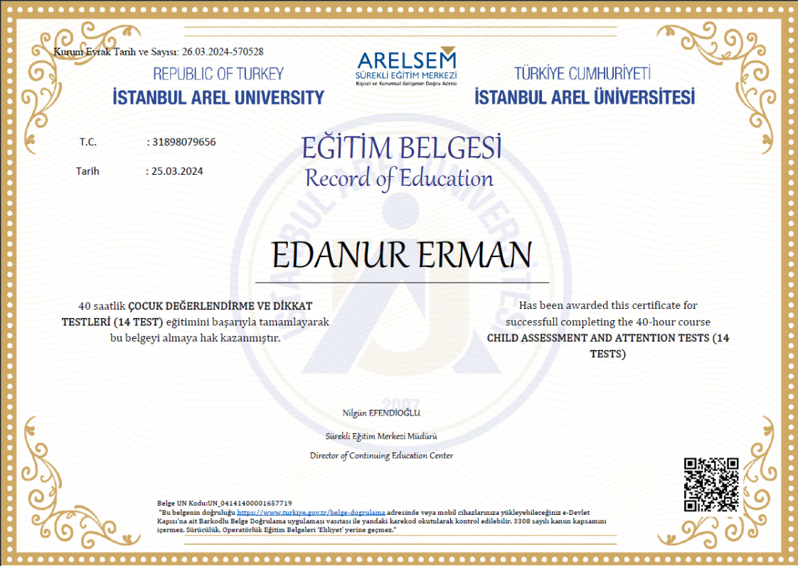 Psikolog Edanur Erman