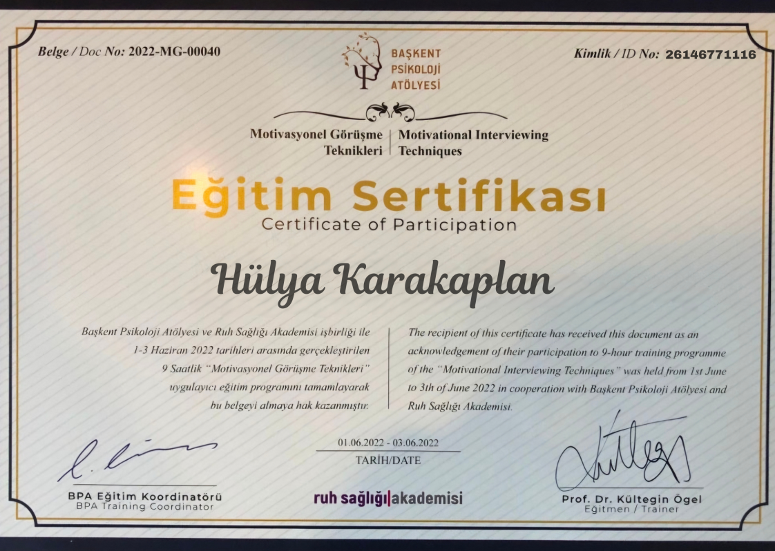 Uzm.Psk.Hülya Karakaplan